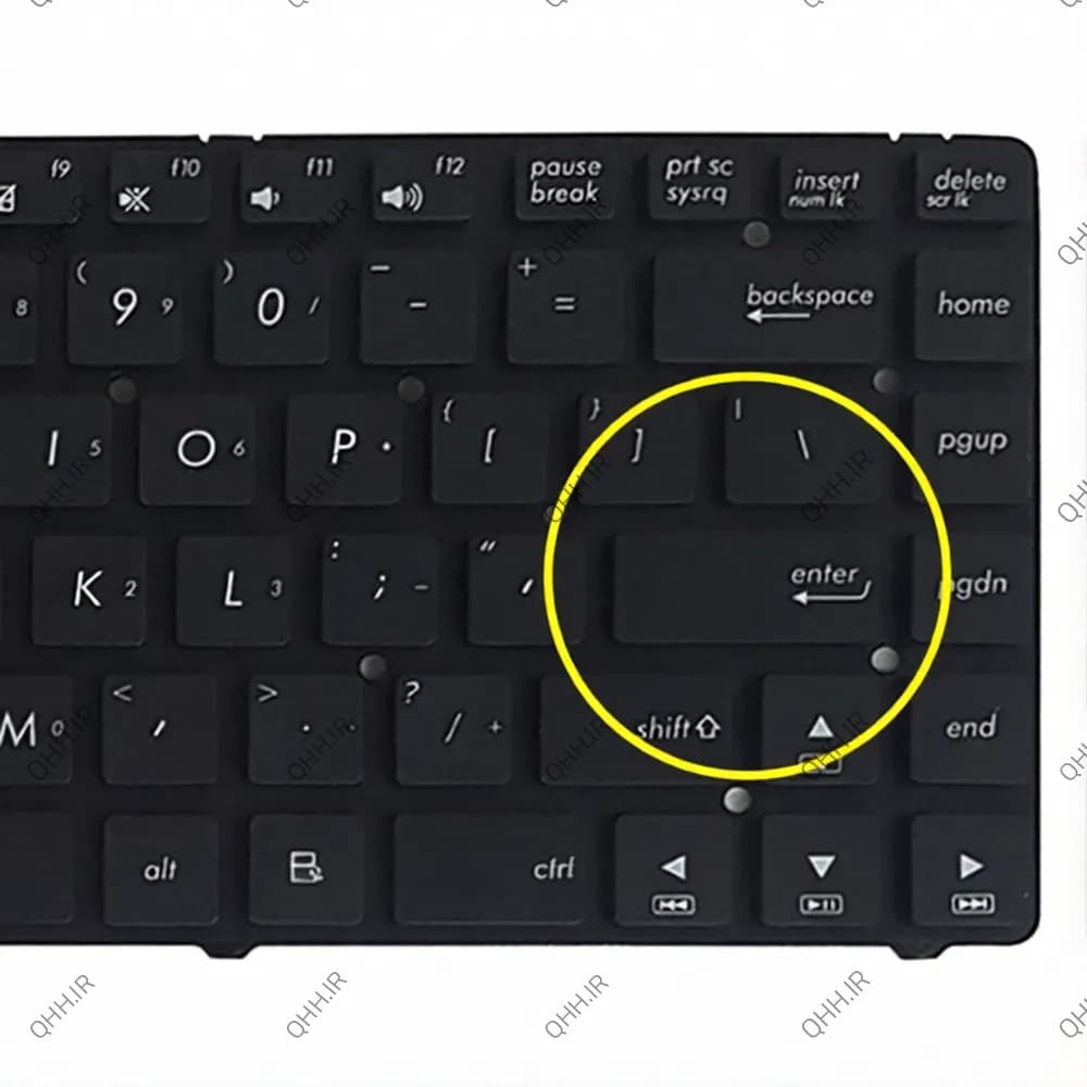 کیبرد لپ تاپ ایسوس K45 مشکی-اینترکوچک بدون فریم — تصویر ۹