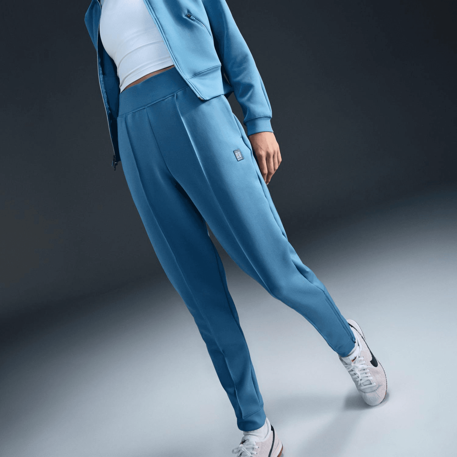 شلوار تنیس زنانه نایک Nike Heritage Logo – آبی — تصویر ۵