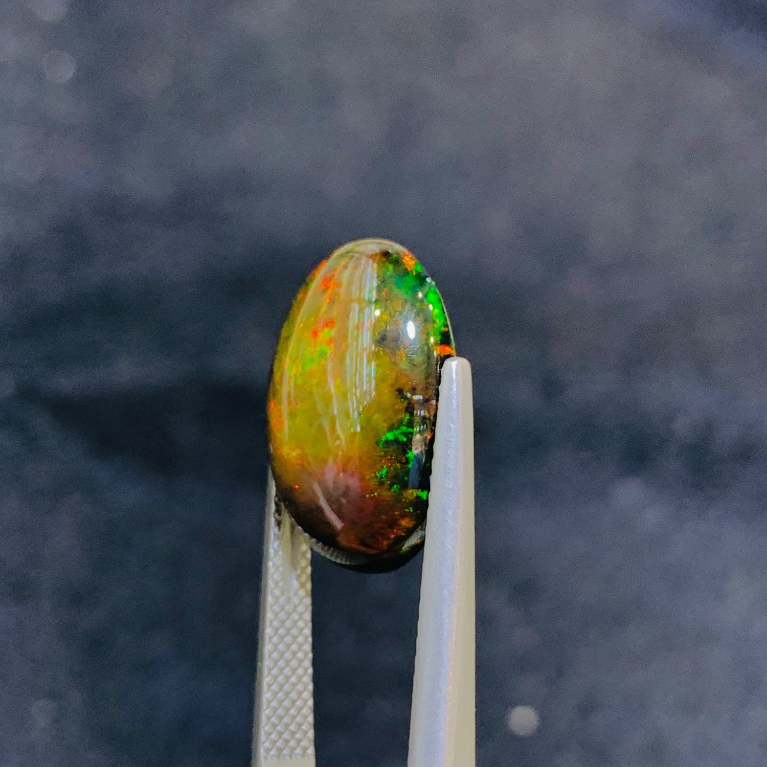 نگین اپال مشکی اصل سایز 12*18 میلی‌متر — تصویر ۲