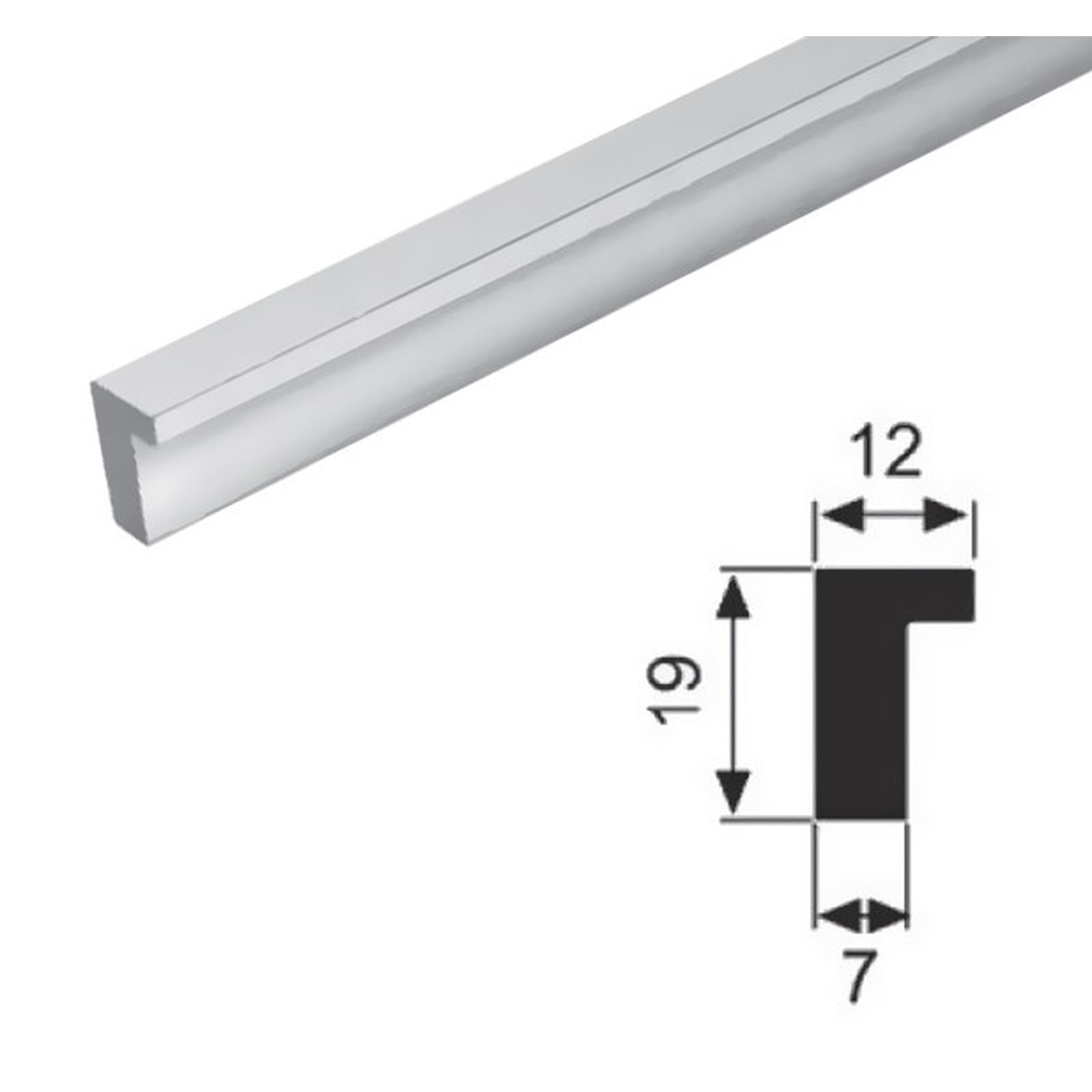 دستگیره پروفیلی خطی روکار عمودی رنگ مشکی مات 3000mm