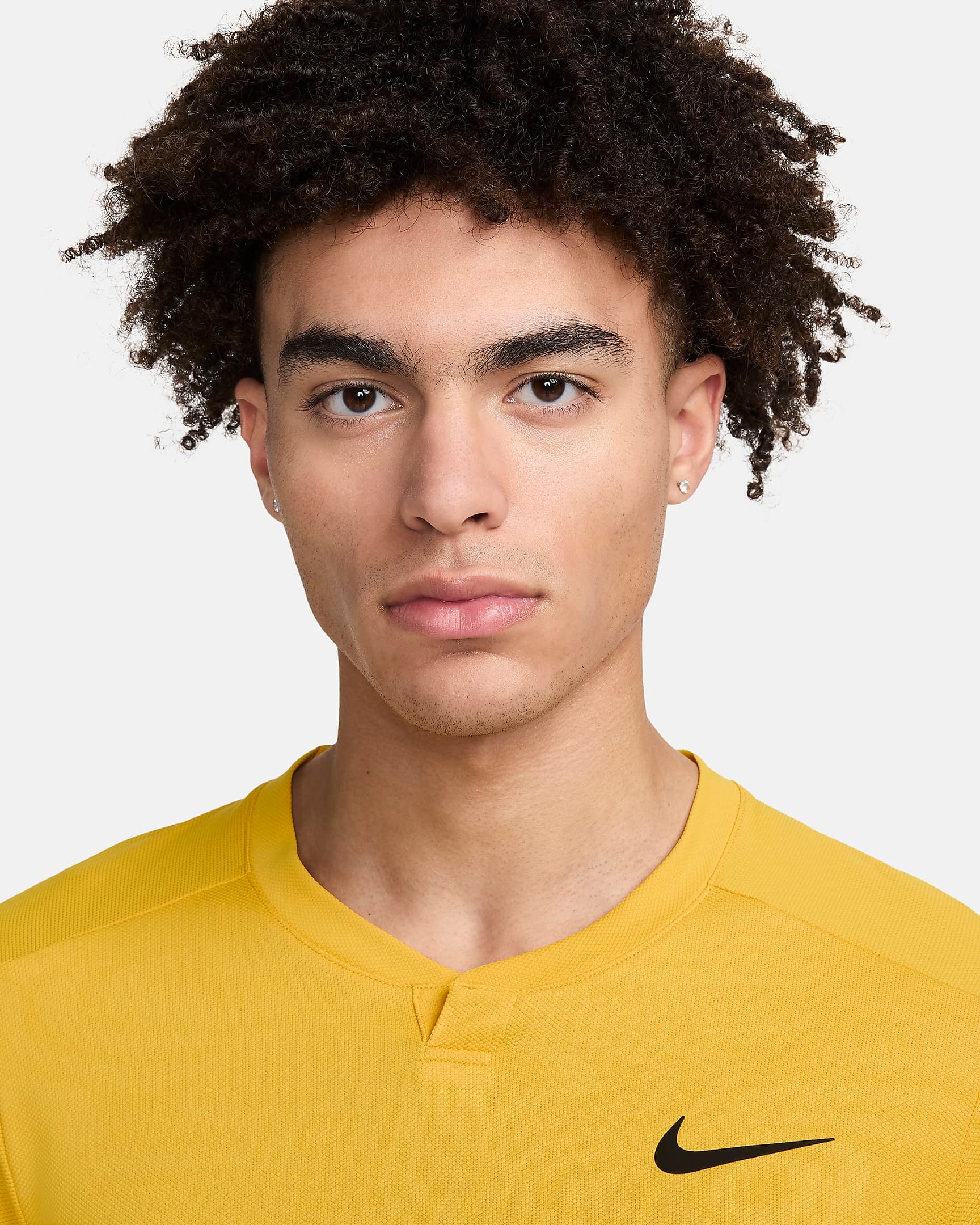 تی شرت تنیس مردانه نایک Nike Court Slam Dri-FIT- زرد — تصویر ۹