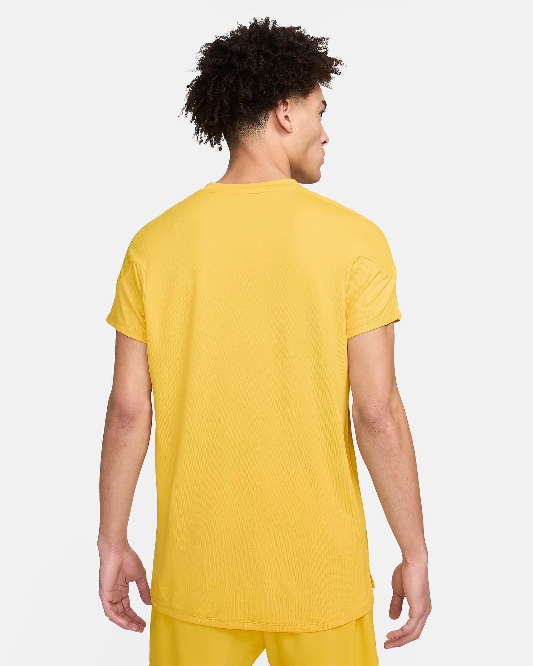 تی شرت تنیس مردانه نایک Nike Court Slam Dri-FIT- زرد — تصویر ۷
