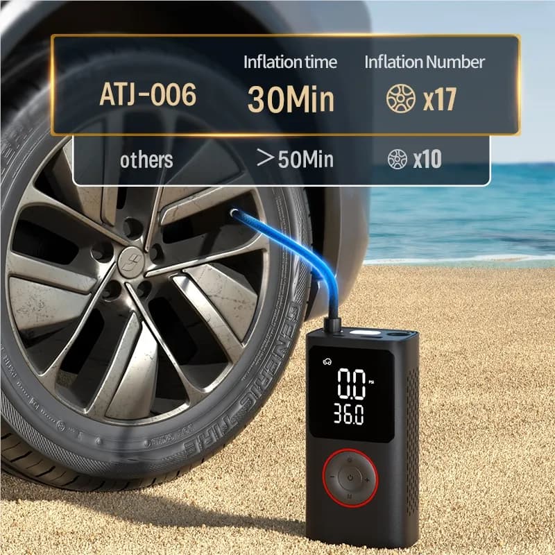 پمپ باد شارژی قابل حمل خودرو مدل JAT-500