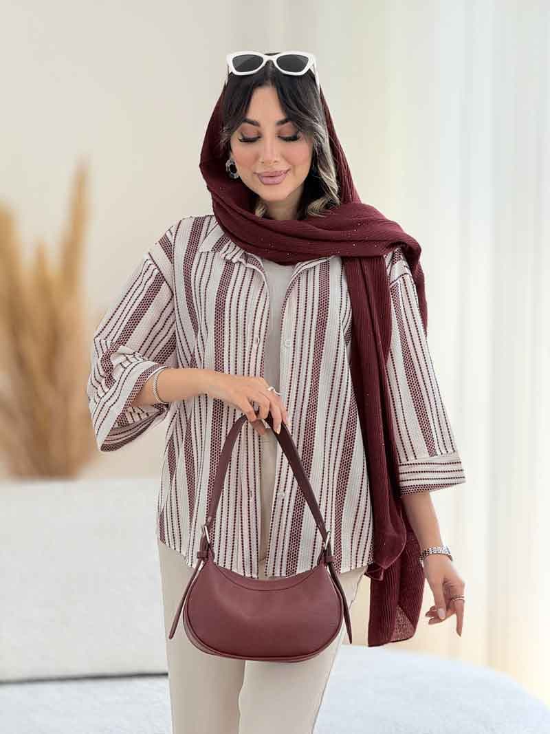 مانتو راه راه بهنوش کد 8102