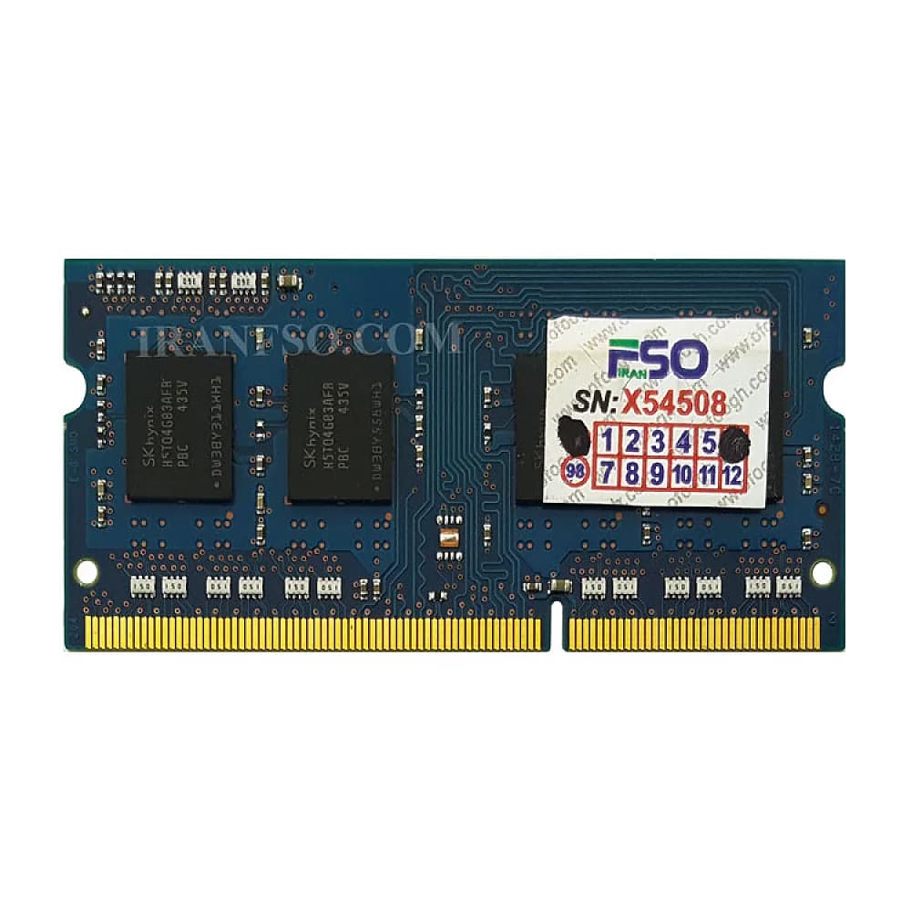 رم لپ تاپ 2 گیگ Hynix DDR3 1066-8500 MHz 1.5V — تصویر ۴