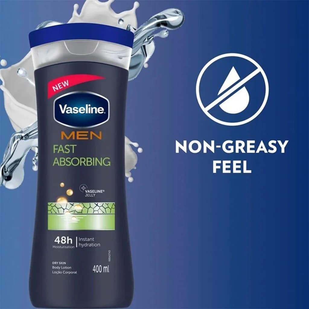 لوسیون بدن مردانه وازلین مدل Men Fast Absorbing — تصویر ۲