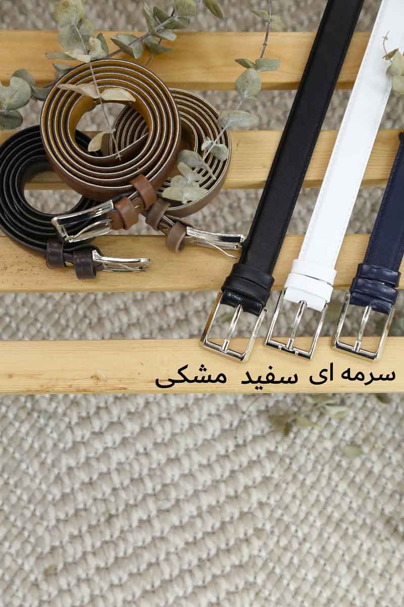 کمربند دور دوخت سگک مردانه کد 8042 — تصویر ۲