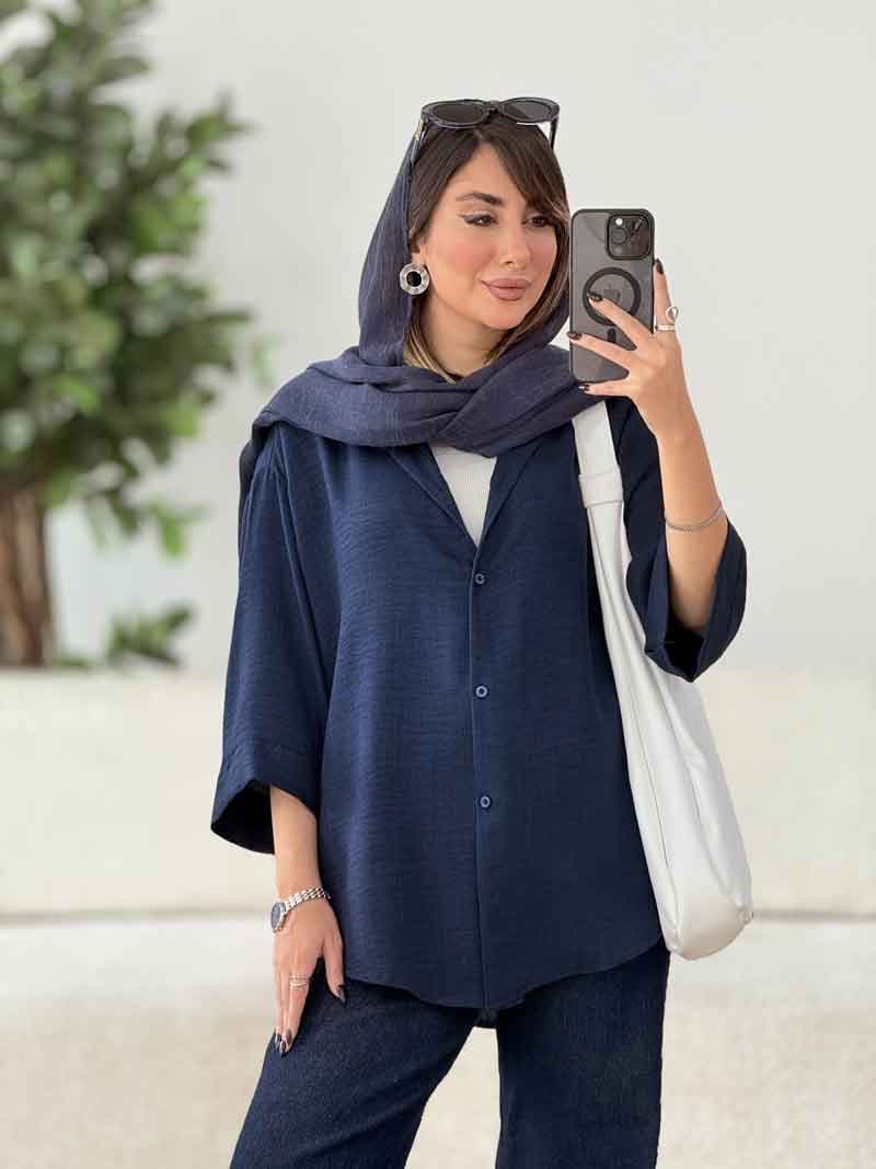 مانتو پایین هلال کیانا کد 8087 — تصویر ۳