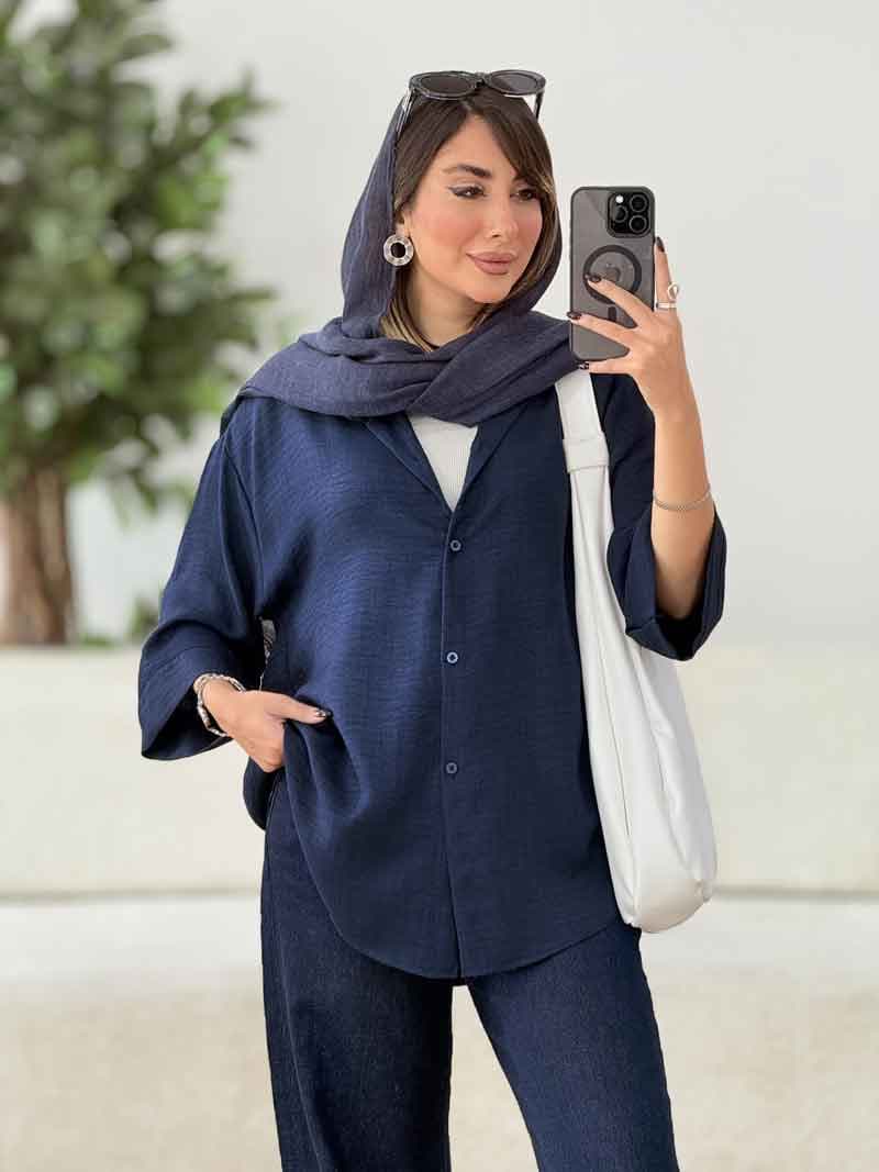 مانتو پایین هلال کیانا کد 8087 — تصویر ۸