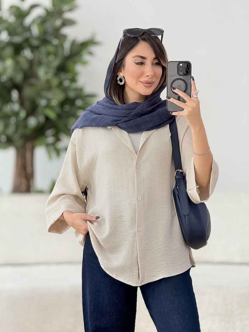 مانتو پایین هلال کیانا کد 8087 — تصویر ۲