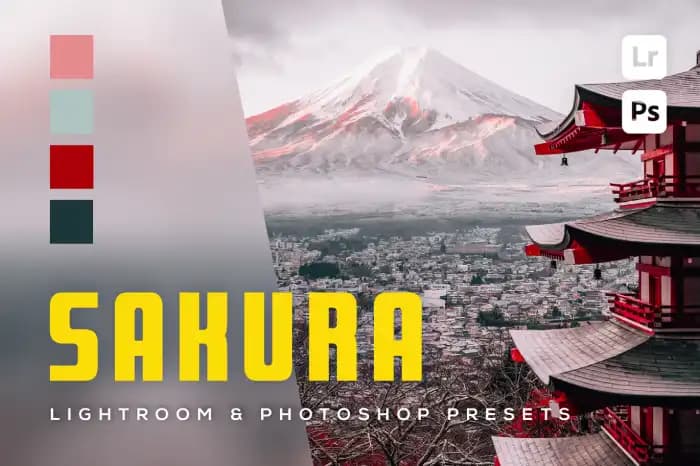 مجموعه 12عددی پریست لایت روم و فتوشاپ Sakura