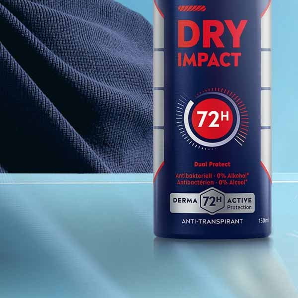 اسپری ضد تعریق مردانه مدل DRY IMPACT 72H 150ML — تصویر ۲