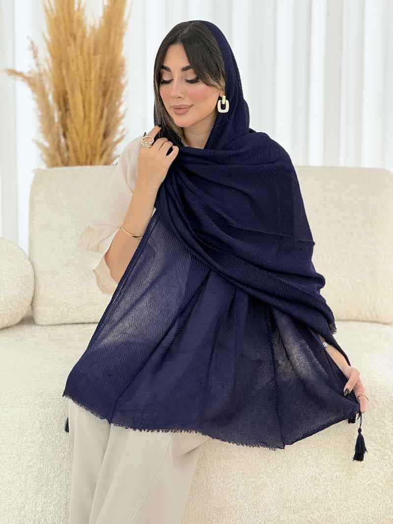 شال پلیسه منگوله دار کد 7822 — تصویر ۷