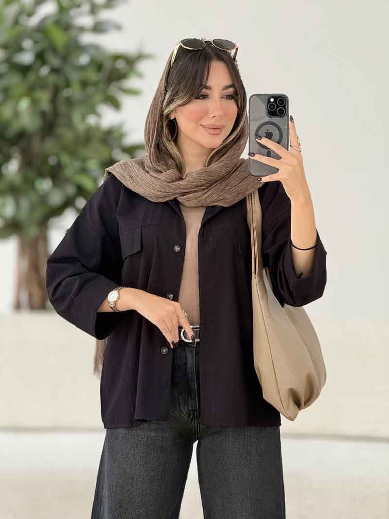 مانتو جیب نما برش دار دلسا کد 8055 — تصویر ۷
