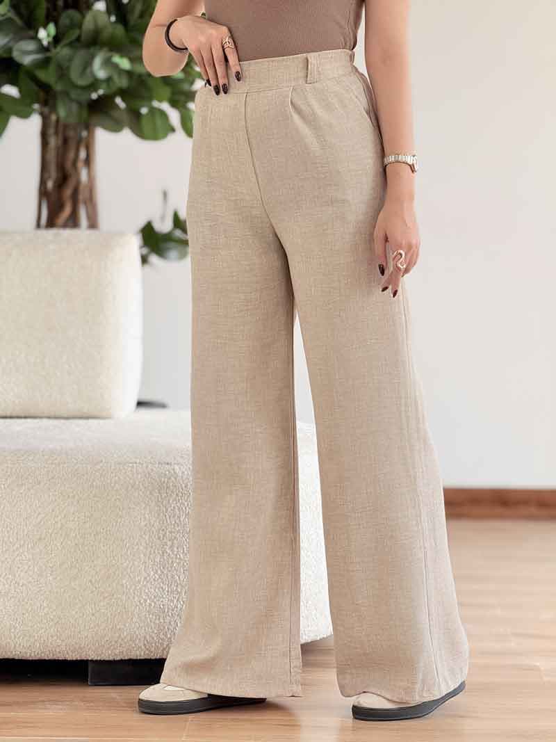 شلوار شانتون کمرکش کد 8023