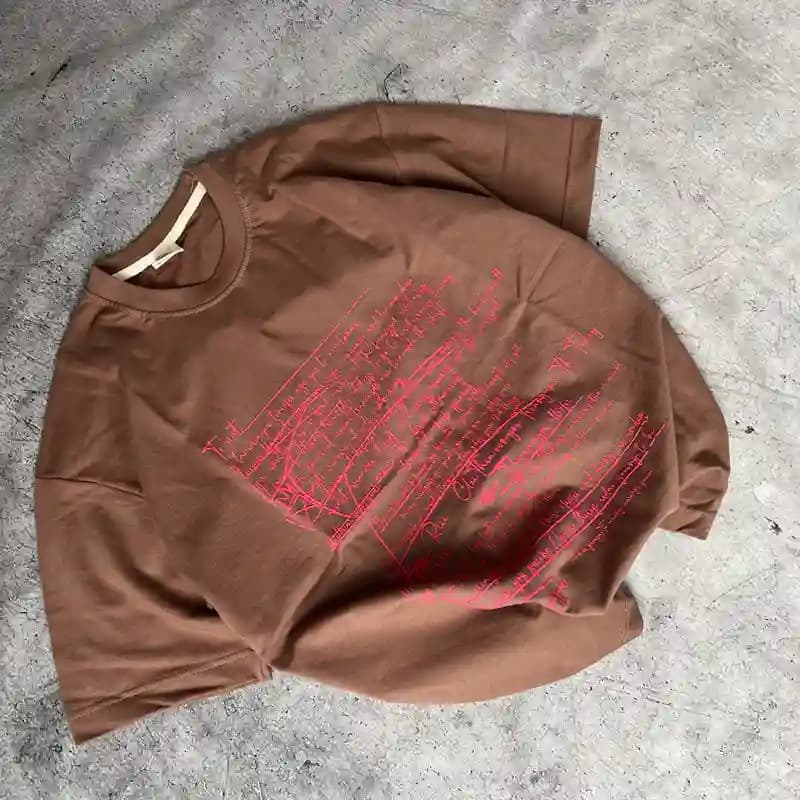 تیشرت باکسی مردانه نوشته text کد T199 — تصویر ۶