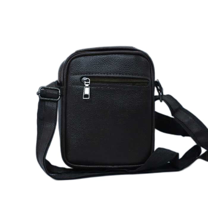 کیف دوشی مردانه چرم قهوه ای سوخته JEEP کد 13 — تصویر ۳