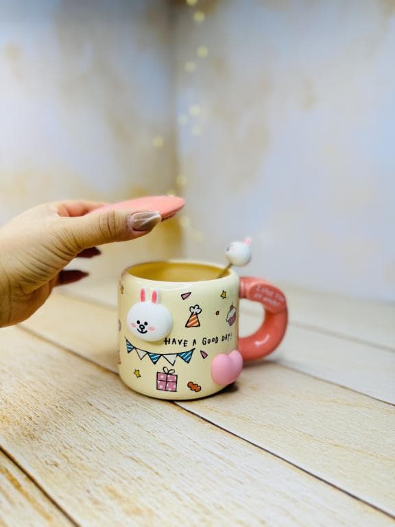 ماگ باکس دار کادویی طرح خرگوش فانتزی مگنت دار کد 3115 — تصویر ۴