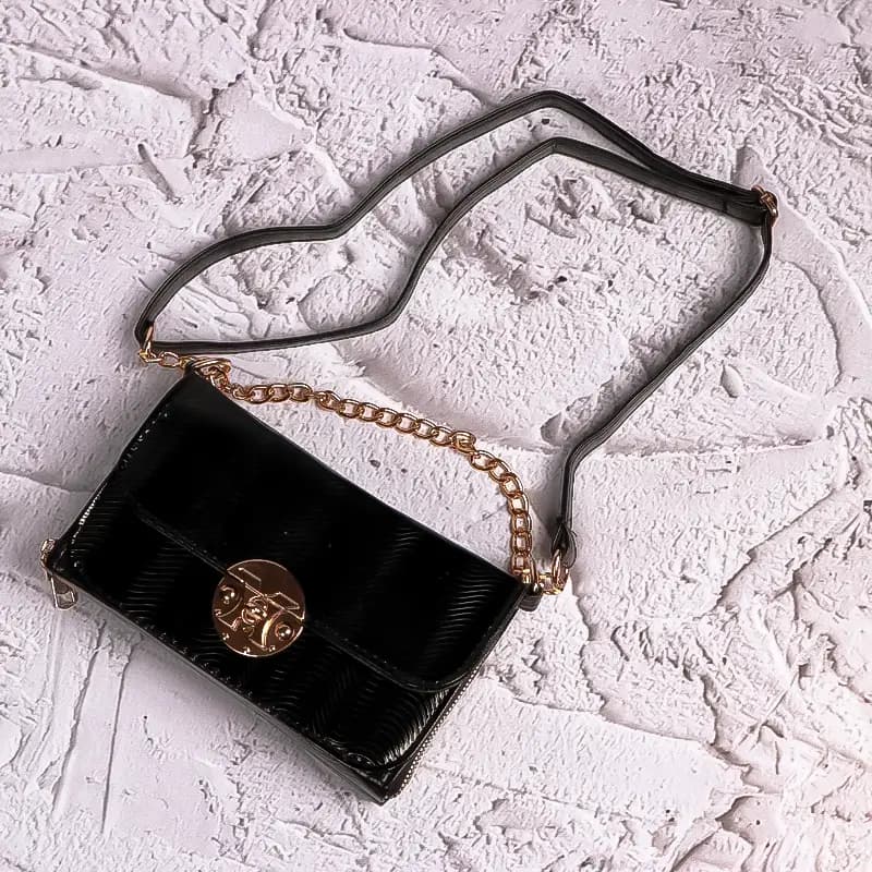 کیف زنانه ورنی مدل کوچک رودوشی کد KIFZ25