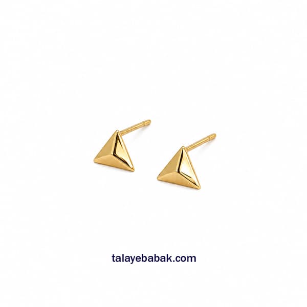گوشواره میخی مثلث 010 — تصویر ۲