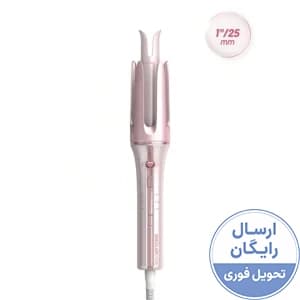 دستگاه کرلی و فرکننده مو شیگلم صورتی سایز 25 میل