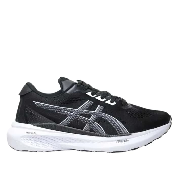 کتونی اسیکس رانینگ مشکی سفید asics