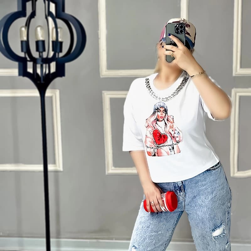 تیشرت زنانه زنجیردار