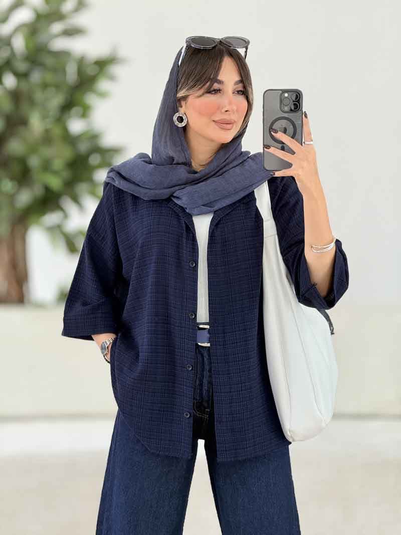مانتو پشت پیله آینور کد 7988 — تصویر ۶