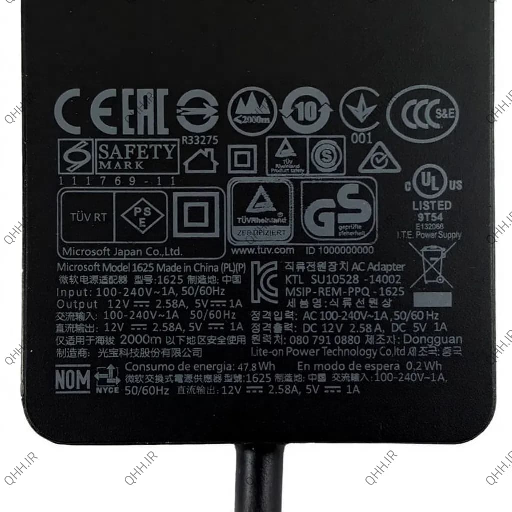 آداپتور تبلت مایکروسافت سرفیس پرو Surface PRO3 12V 2.5A Gimo Plus — تصویر ۴