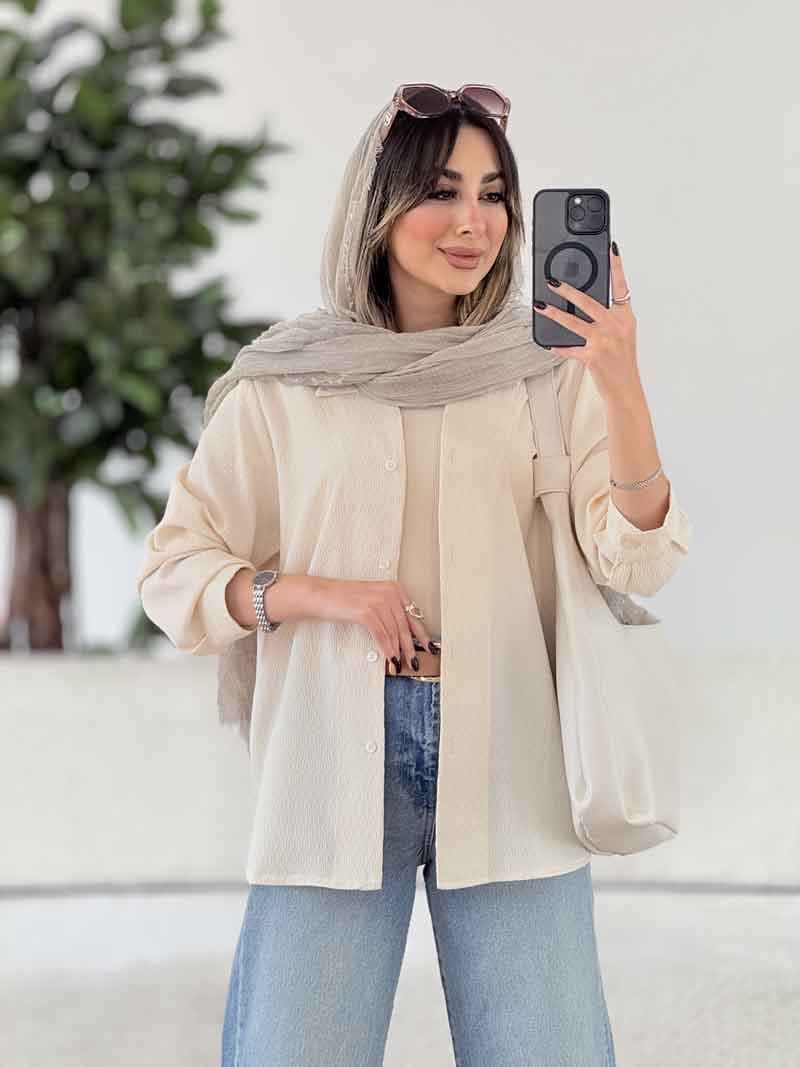 مانتو پشت پیله برش دار کد 8020 — تصویر ۶