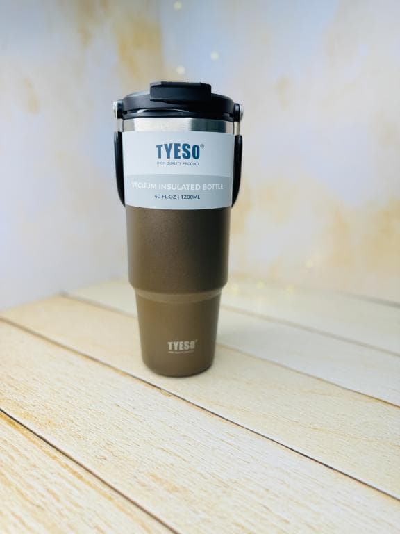 تراول ماگ تامبلر دسته بالا دوحالته 1200 میل تایسو TYESOدرب مات کد 3069 — تصویر ۵