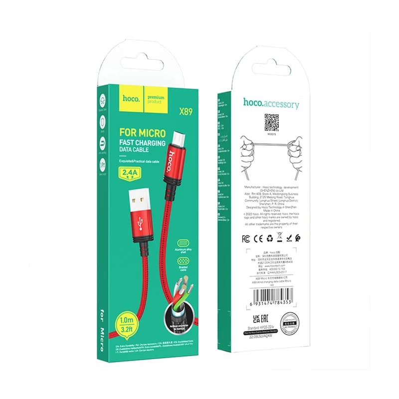 کابل شارژ Micro-USB hoco مدل X89 — تصویر ۷