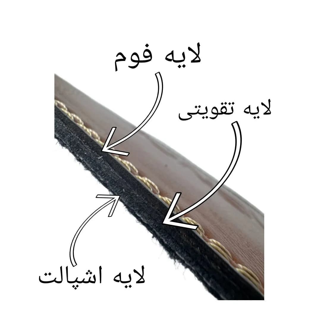 کمربند بدنسازی چرم صنعتی تقویتی IRONBULL — تصویر ۶