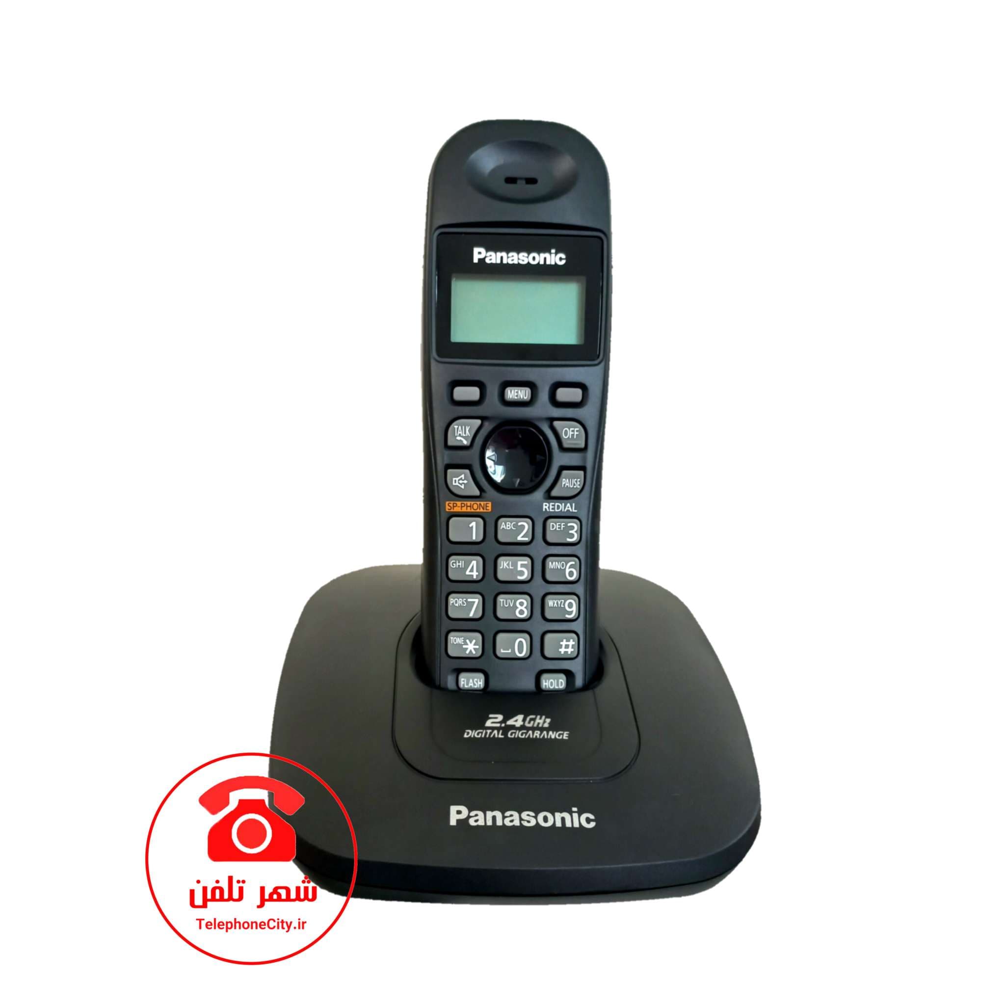 گوشی تلفن بی سیم پاناسونیک KX-TG3611، سرویس شده، رنگ سفید، کارکرده — تصویر ۷