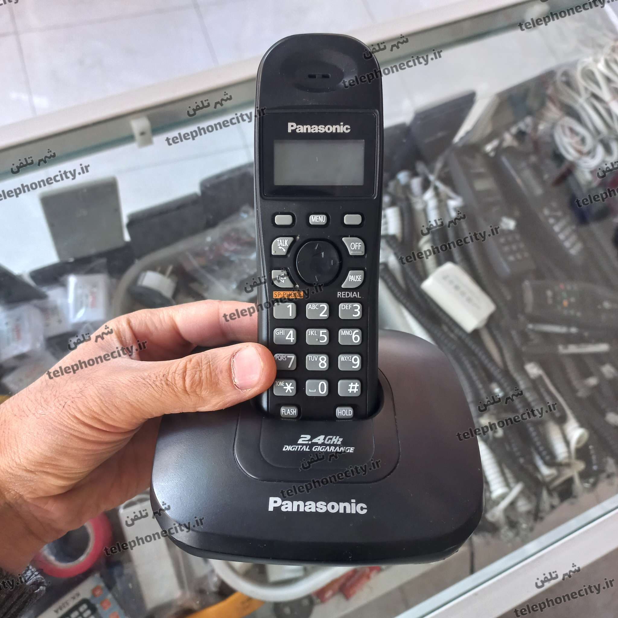 گوشی تلفن بی سیم پاناسونیک KX-TG3611، سرویس شده، رنگ سفید، کارکرده — تصویر ۸