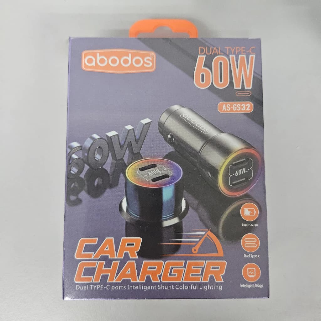 شارژ فندکی 60W Abodos مدل AS-GS32