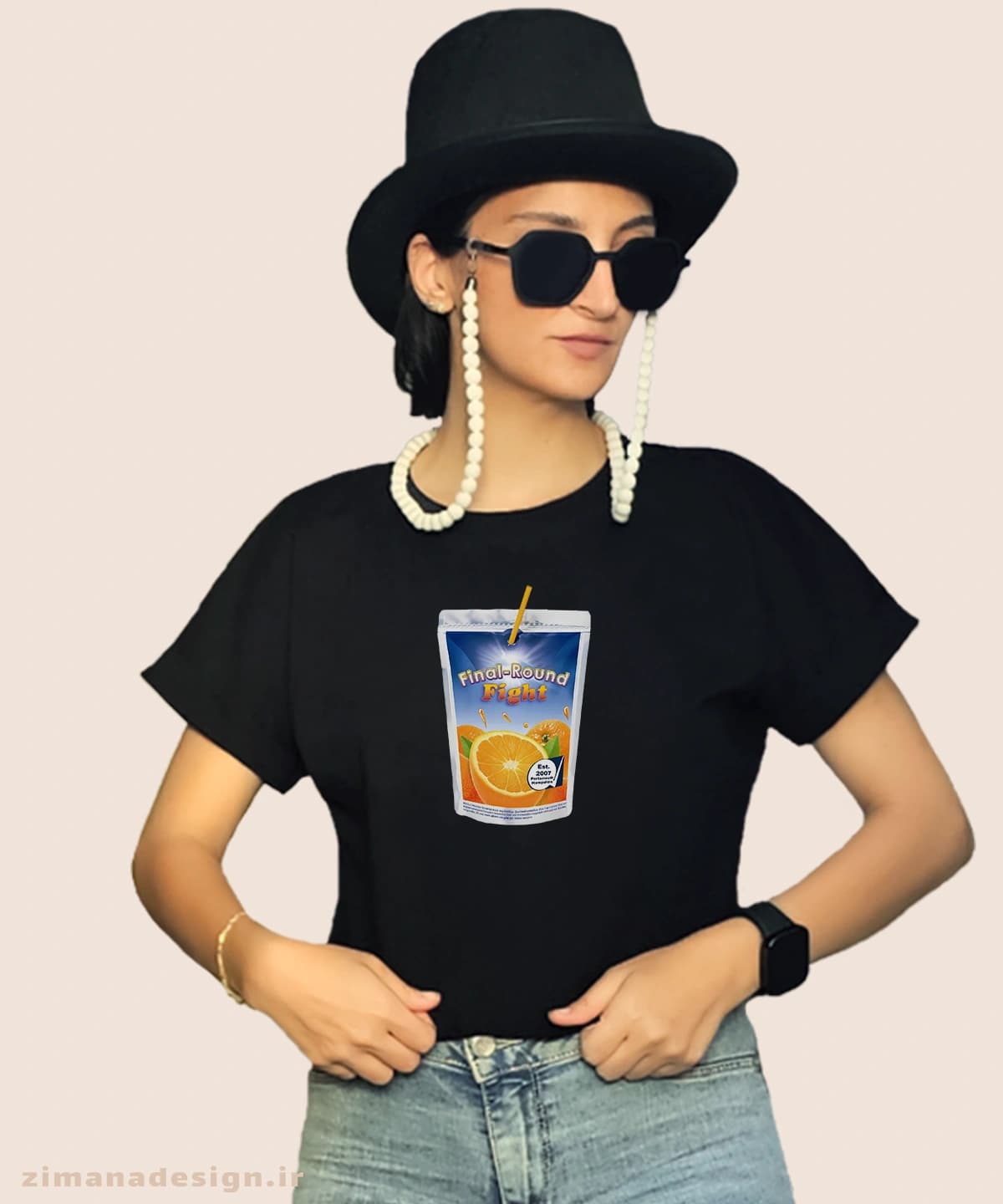 کراپ زنانه نوستالژی طرح ساندیس — تصویر ۳