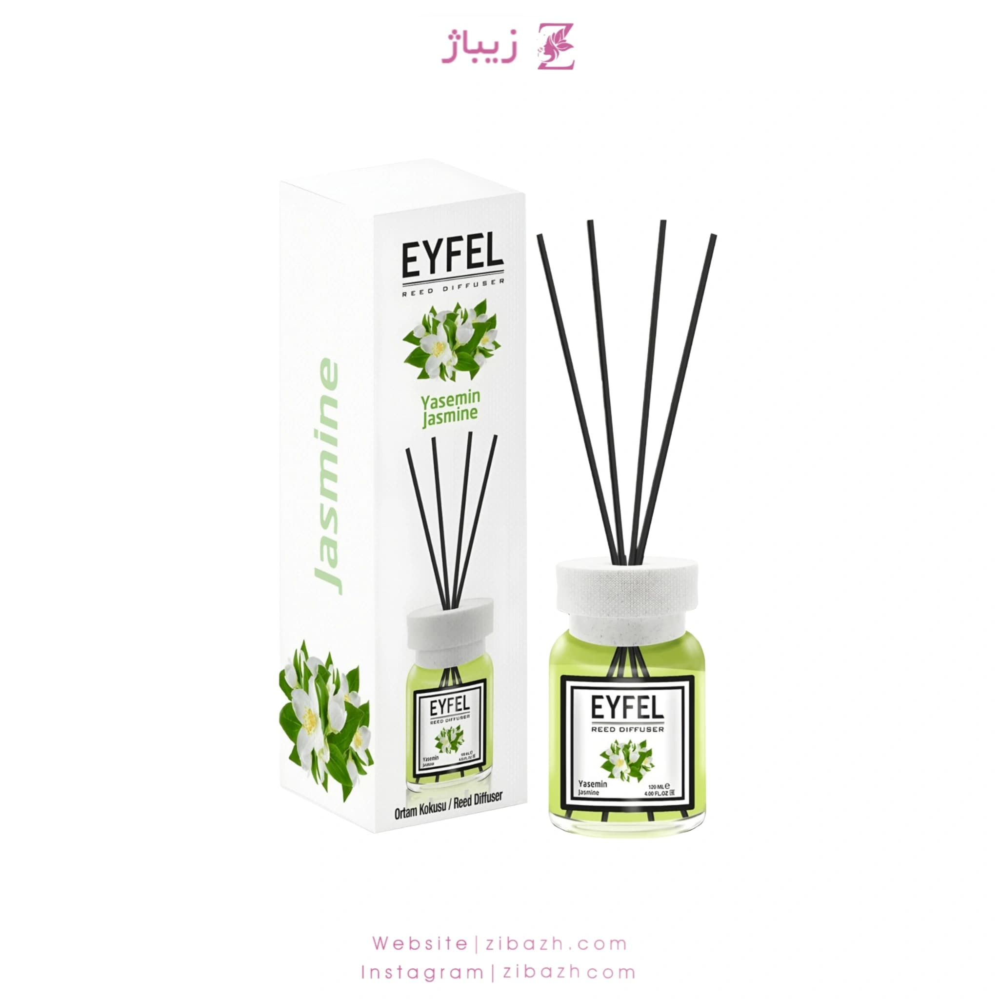 خوشبو کننده ایفل یاسمین گل یاس سفید 120 میل اصلی ترکیه ای Eyfel 120ml Original Turkey Jasmine