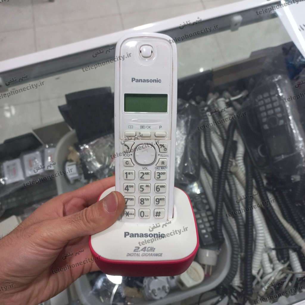 گوشی تلفن بی سیم پاناسونیک KX-TG3411، سرویس شده، کارکرده، رنگ سفید — تصویر ۹