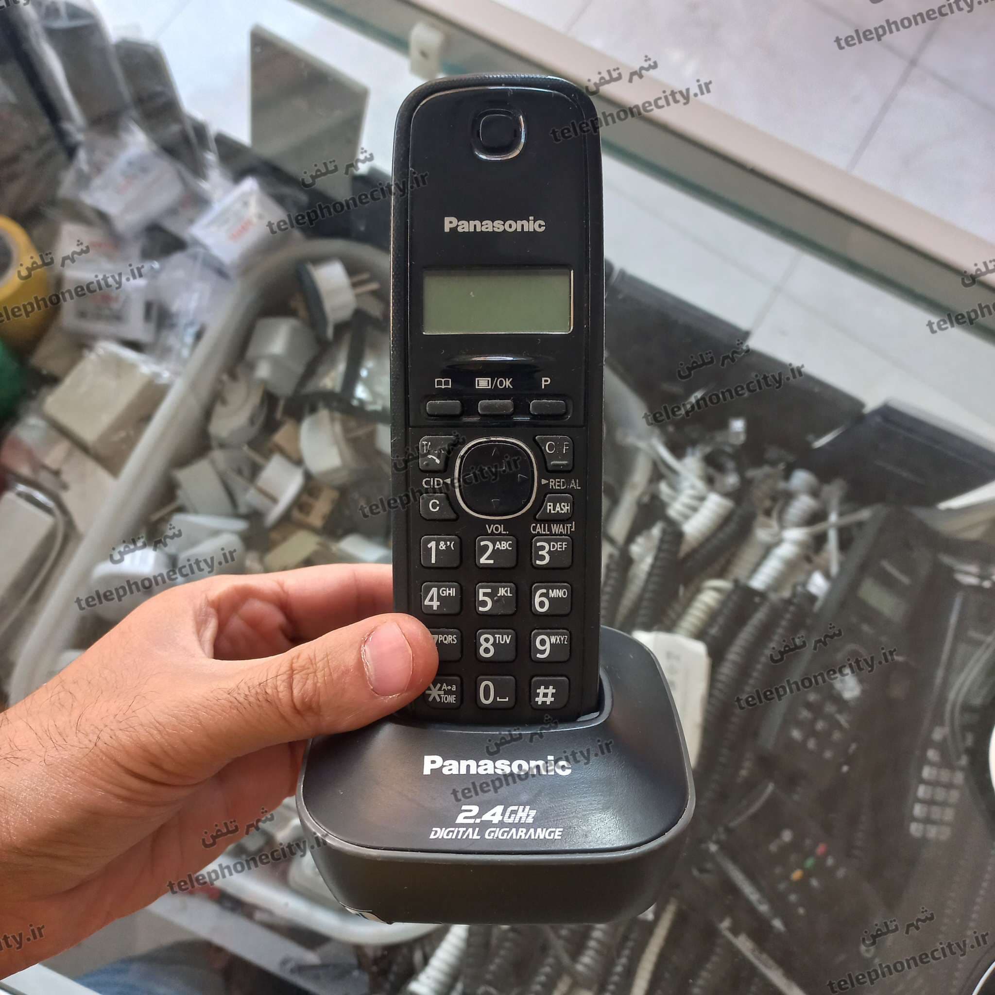 گوشی تلفن بی سیم پاناسونیک KX-TG3411، سرویس شده، کارکرده، رنگ سفید — تصویر ۱۱
