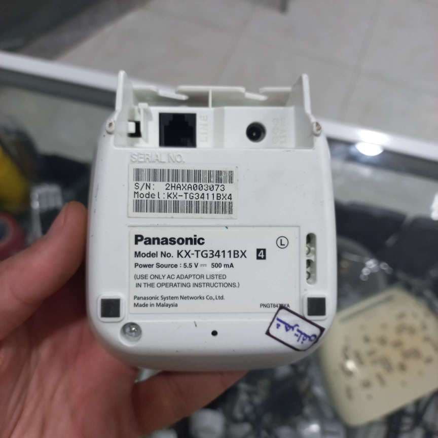 گوشی تلفن بی سیم پاناسونیک KX-TG3411، سرویس شده، کارکرده، رنگ سفید — تصویر ۸
