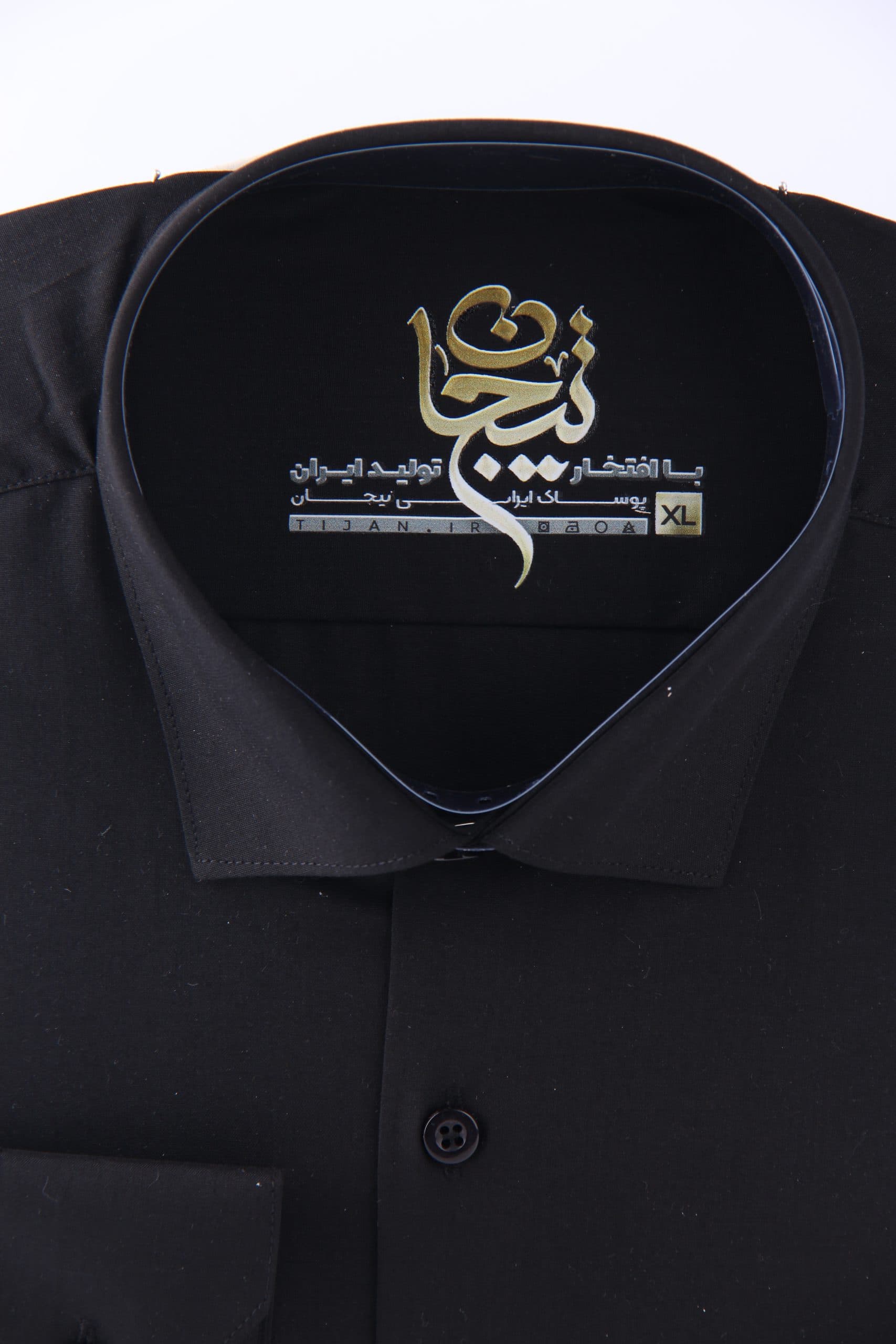 پیراهن یقه دار مشکی — تصویر ۳