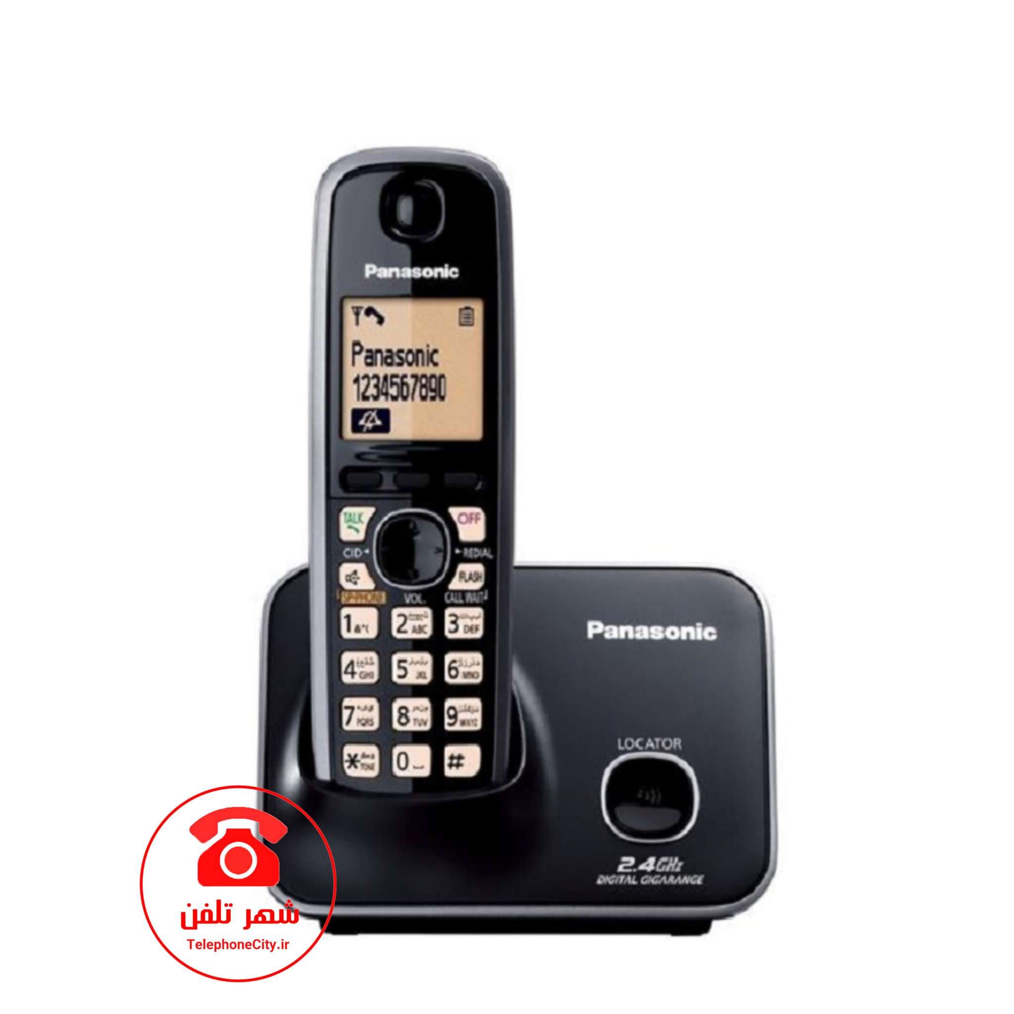 گوشی تلفن بی سیم پاناسونیک KX-TG3711BX، منو فارسی، سرویس شده، کارکرده، کد 3
