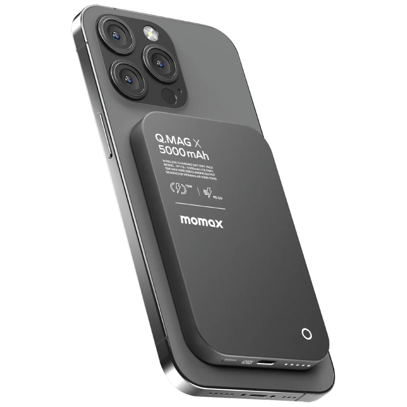 پاوربانک مگ سيف برند MOMAX مدل Q.Mag X ظرفيت 5000 — تصویر ۲