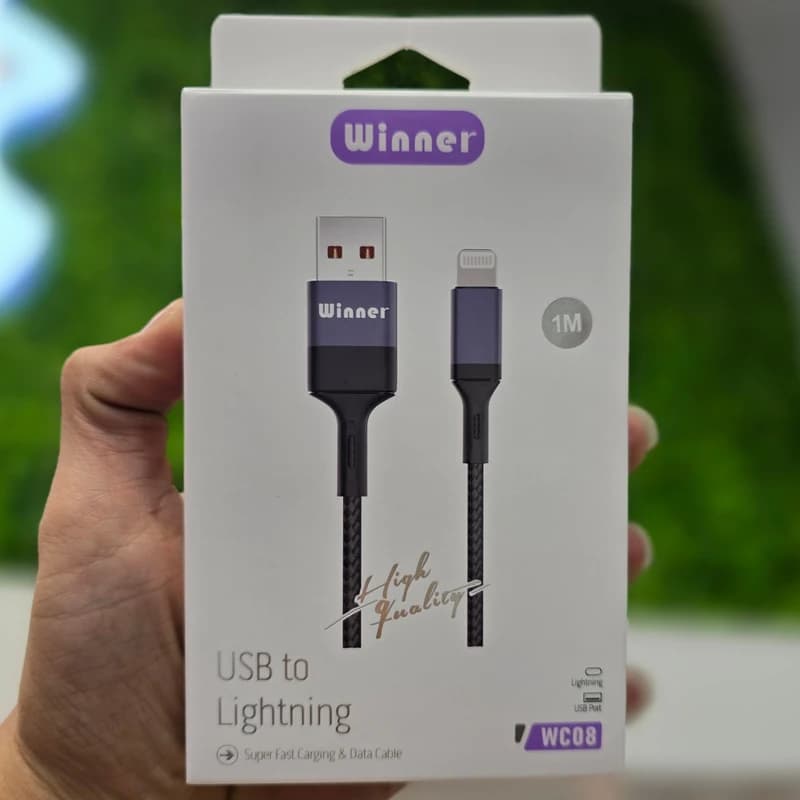 کابل شارژ آیفون کنفی LIGHTNING وینر WC08 — تصویر ۲