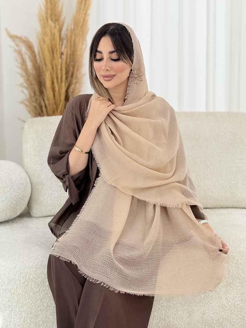 شال طرح حصیری فلورا کد 7944