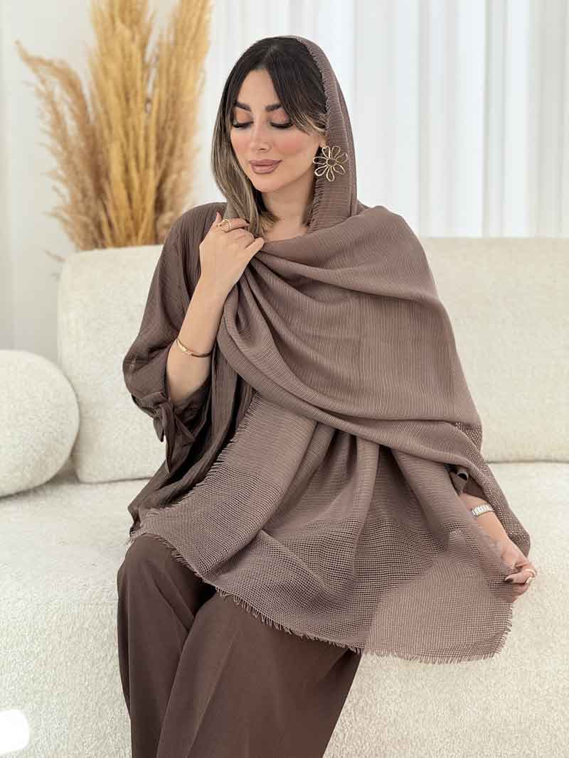 شال طرح حصیری فلورا کد 7944 — تصویر ۴