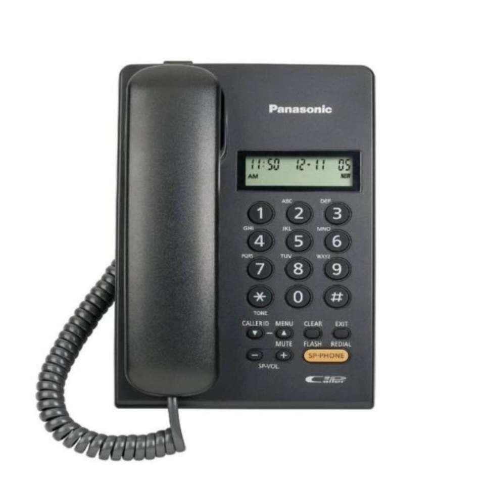 گوشی تلفن رومیزی پاناسونیک مدل KX-T7705X، کارکرده، تمیز، سفید، مشکی