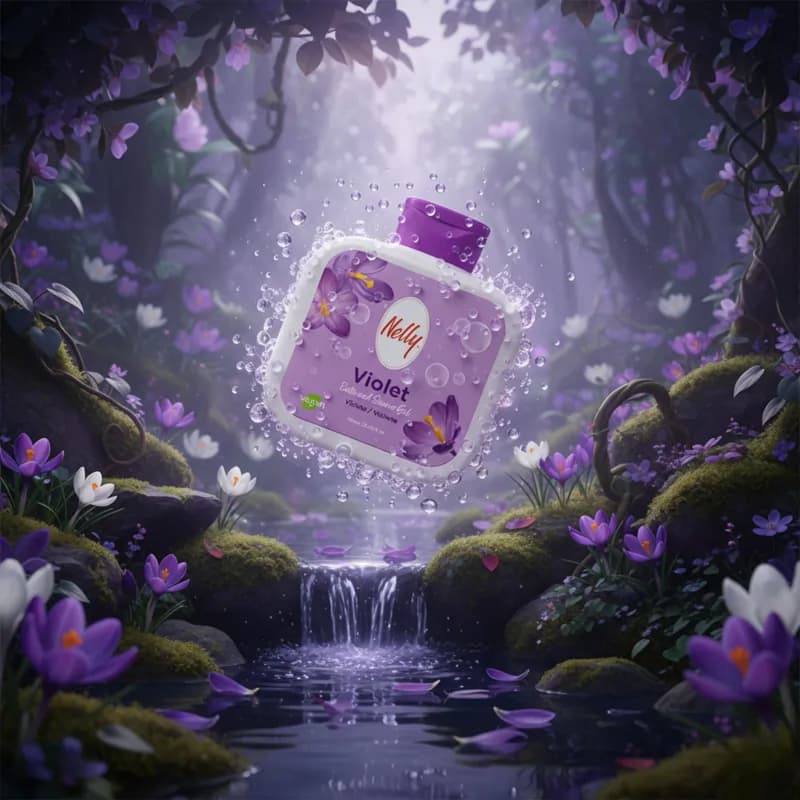 شاور ژل حمام و دوش گل بنفشه نلی مدل Violet | حجم 750 میل — تصویر ۴