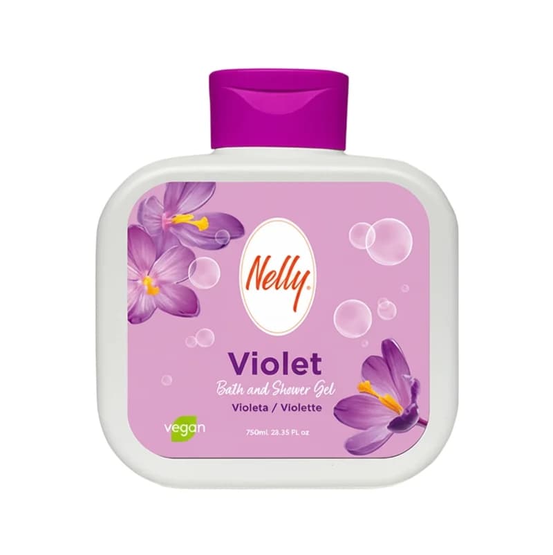 شاور ژل حمام و دوش گل بنفشه نلی مدل Violet | حجم 750 میل